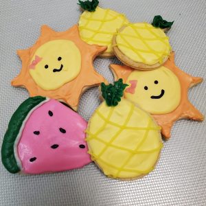 Summer frosted cookies